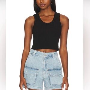 Agolde cropped poppy tank black